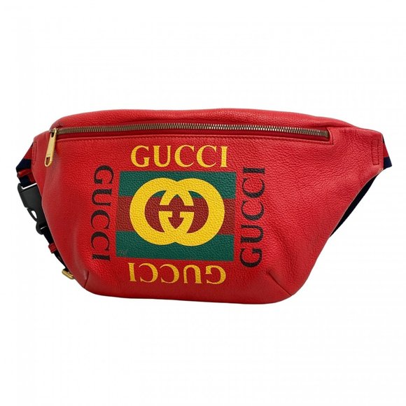 GUCCI Red Leather Hobo Bag - Picture 1 of 12